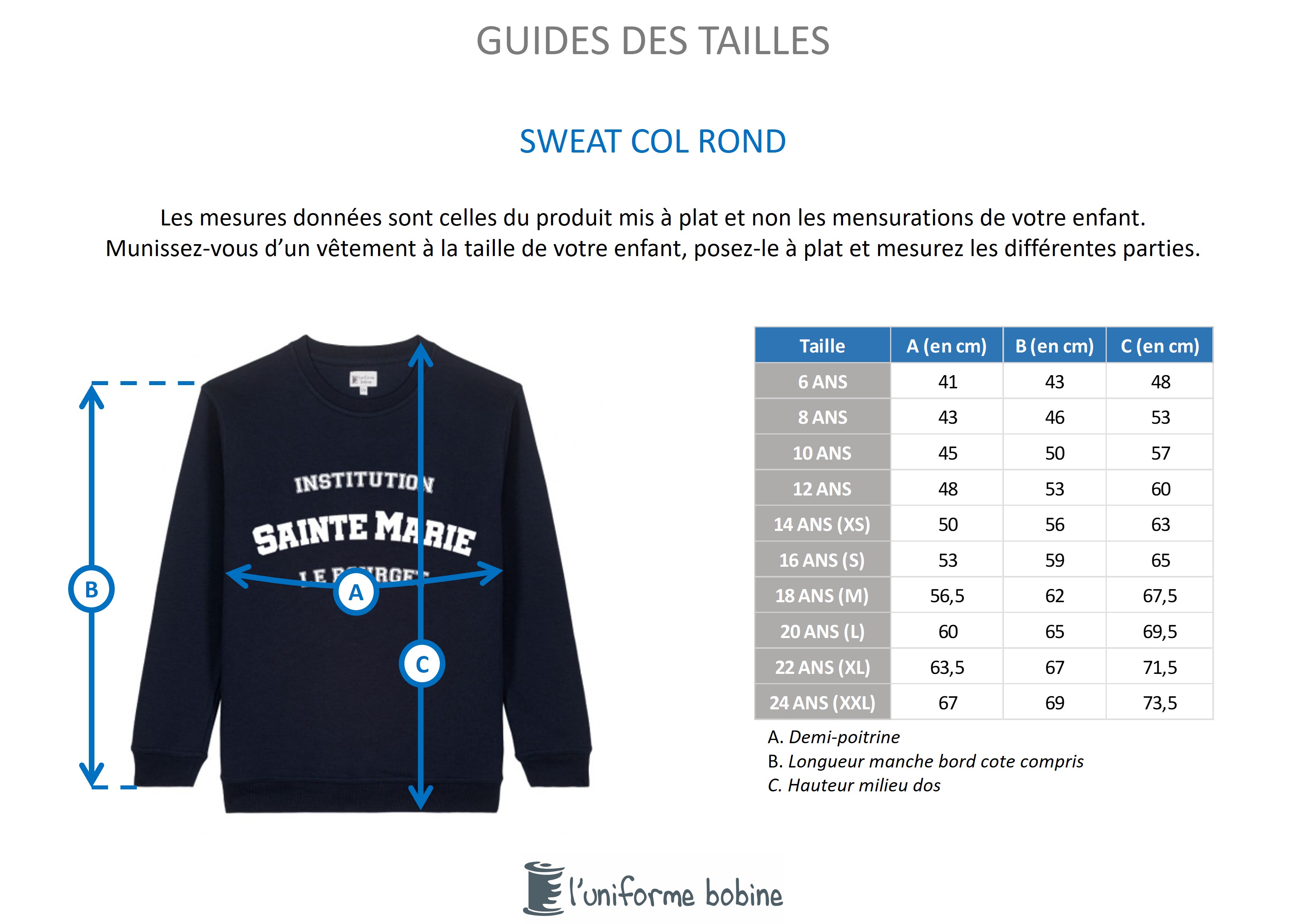 Guide des tailles