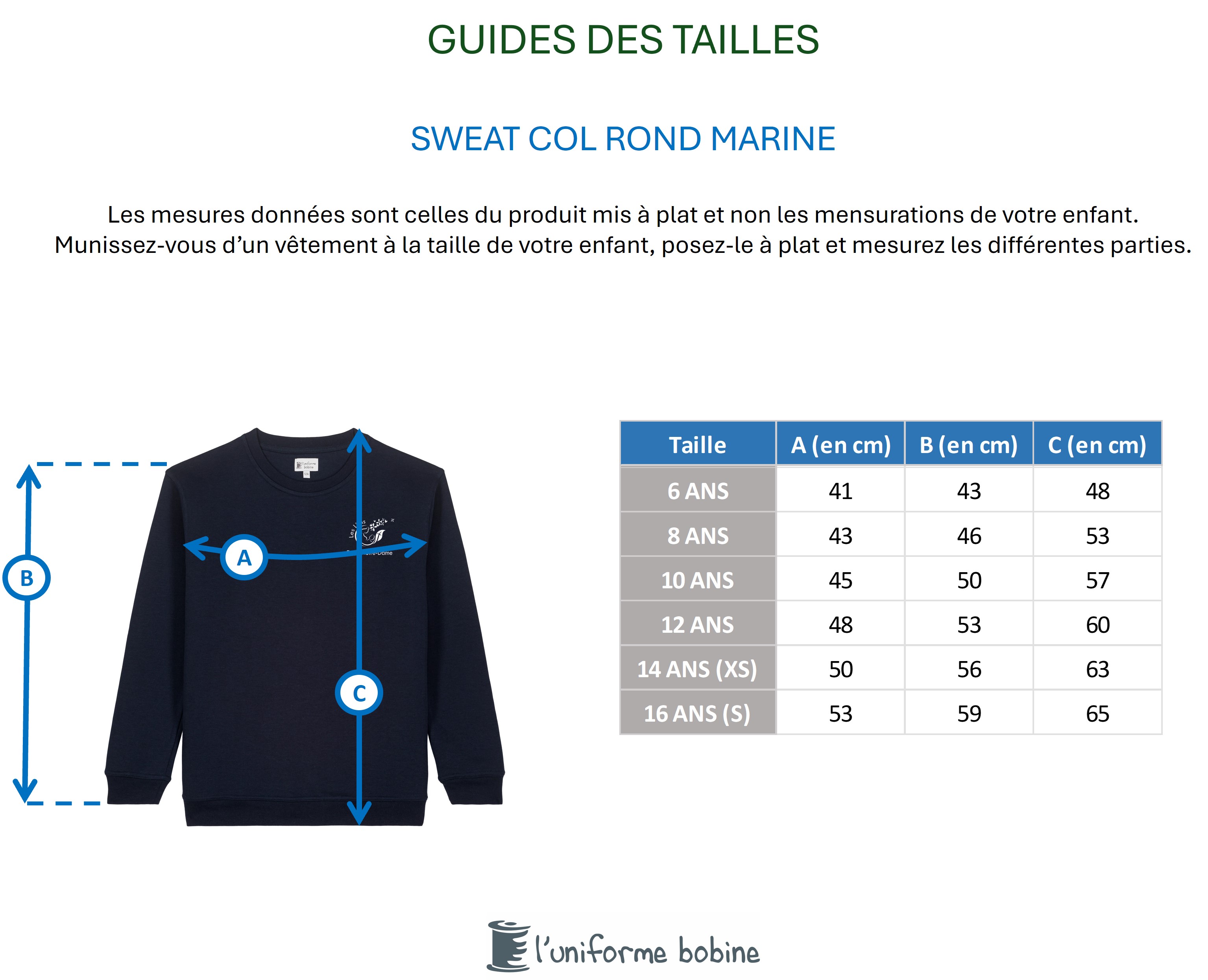 Guide des tailles