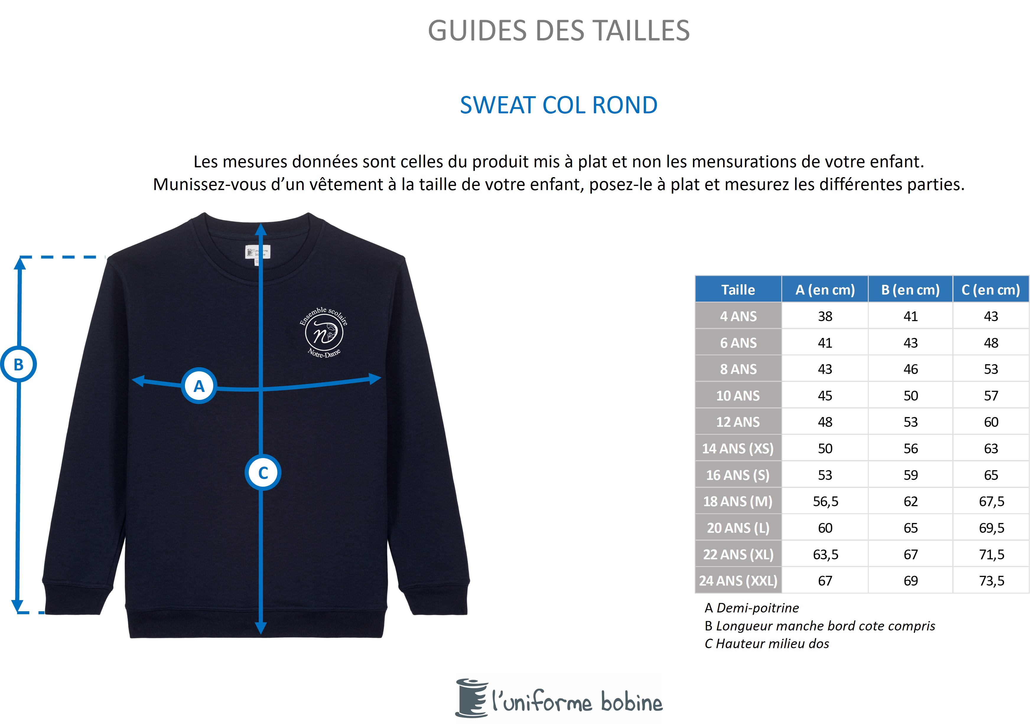 Guide des tailles
