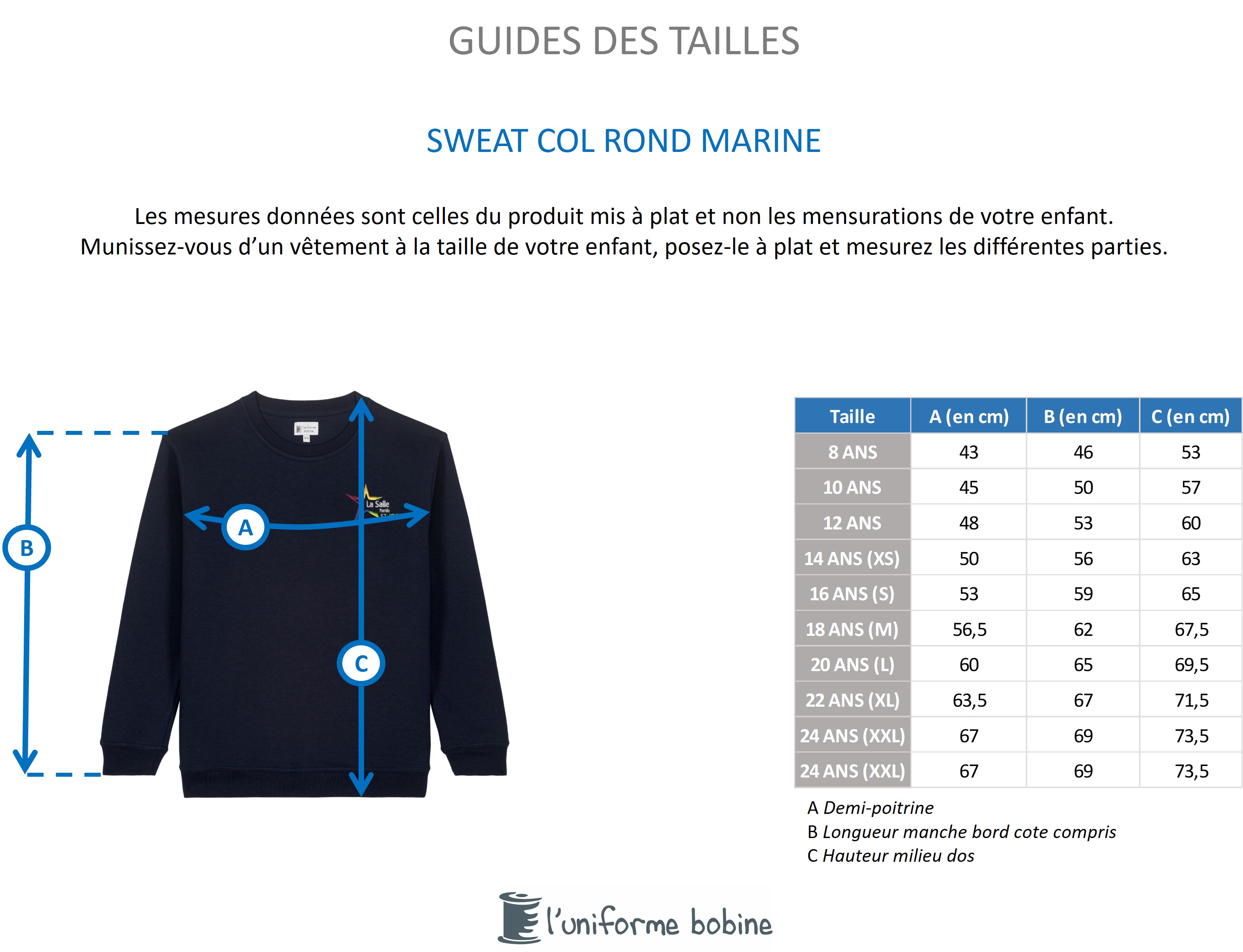 Guide des tailles