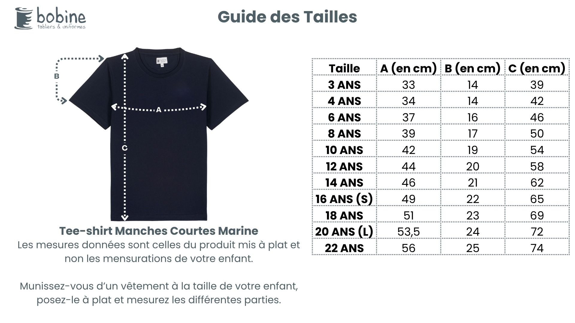 Guide des tailles