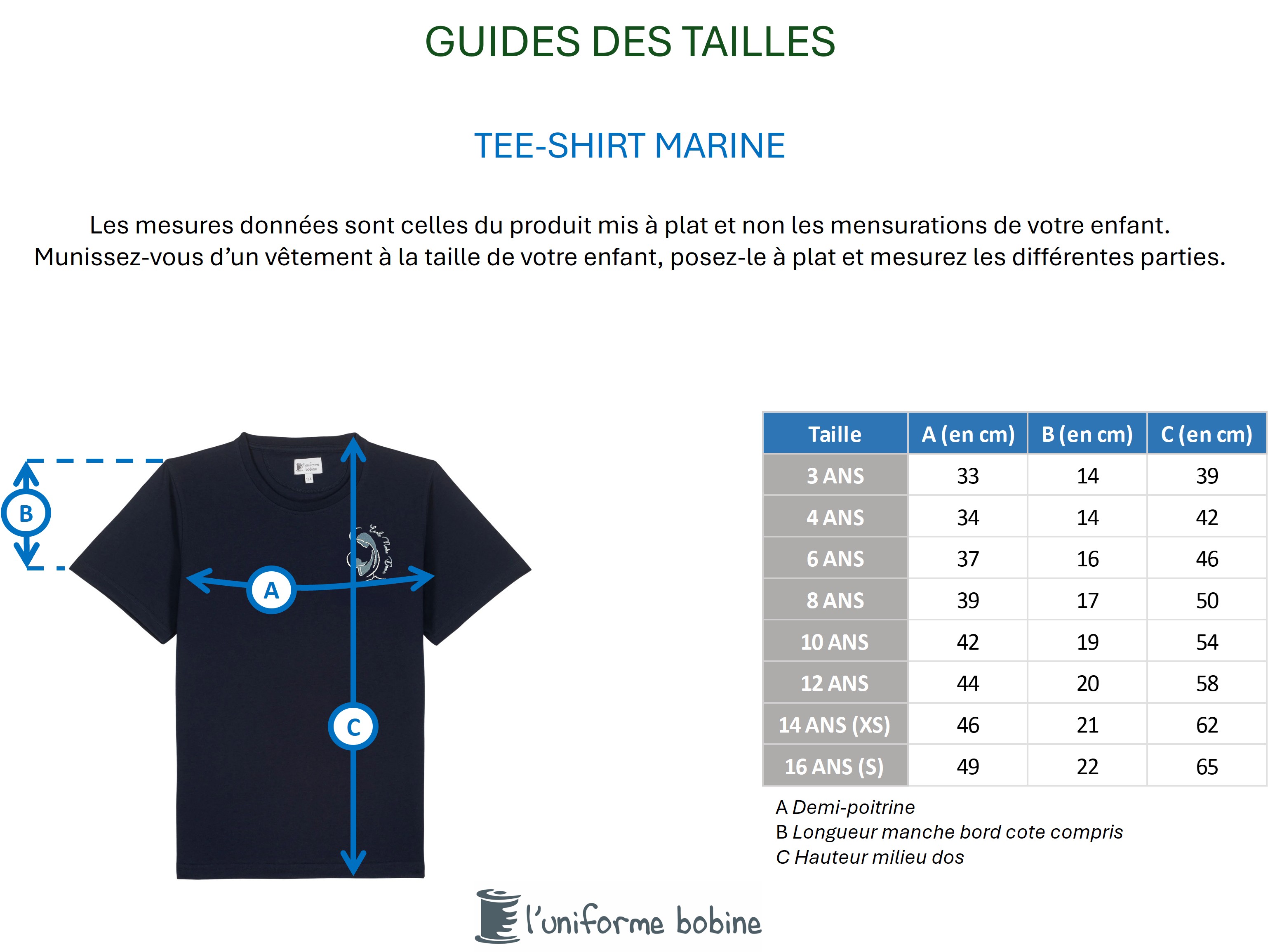 Guide des tailles