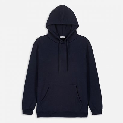 Sweat à capuche mixte marine