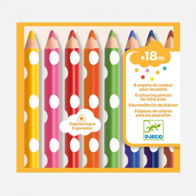 8 crayons de couleur pour les petits