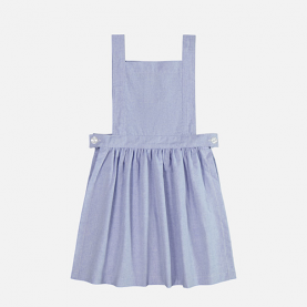Tablier pour enfant fille chasuble sans volants de la marque Le Tablier Bobine.