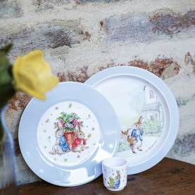 Assiette bébé Pierre Lapin - bleu