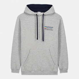 Saint Joseph du Parchamp - Sweat à capuche brodé  - Gris/Marine Bicolore 