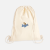 Sac de Gym brodé lapin avion bleu
