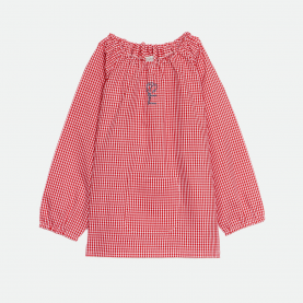 Sainte Elisabeth de Plaisance - Blouse fille - Vichy Rouge