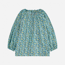 Blouse d'école fleurie sans boutons de la marque Le Tablier Bobine.