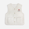 Disponible en juin : Bx Charles de Foucauld - Gilet Sherpa Fille - écrue