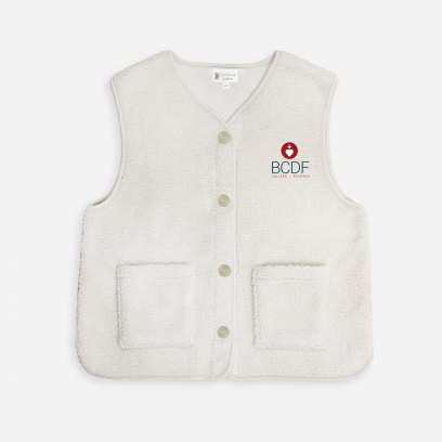 Disponible en juin : Bx Charles de Foucauld - Gilet Sherpa Fille - écrue