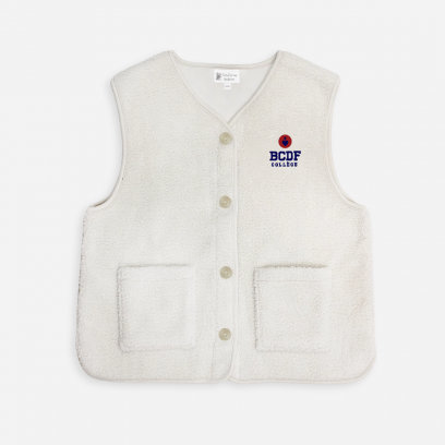 NOUVEAUTÉ 2026 : Bx Charles de Foucauld - Gilet Sherpa Fille - écru