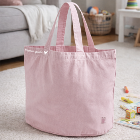 Cabas rose broderie 