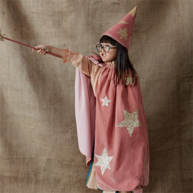 Déguisement ensorceleur velours rose