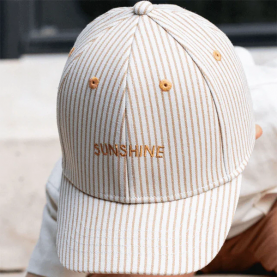 Casquette Sunshine à rayures jaune