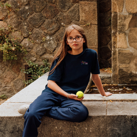 T-shirt  de sport manches courtes, Cours Bautain La Salle - Marine