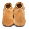 Chaussons en daim beige