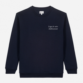 Sweat col rond mixte marine