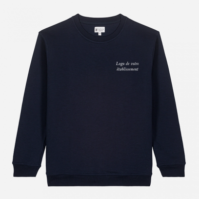Sweat col rond mixte marine