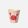 Petit gobelet crabe rayé sable
