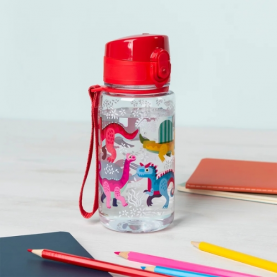 Gourde enfant Baby dinosaure avec bouchon et anse rouge