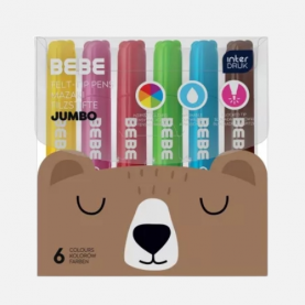 6 feutres enfant  jumbo