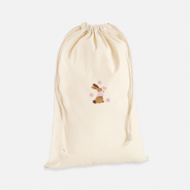 Sac de change lapin fleur rose