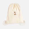 Sac de Gym brodé fleurs rose personnalisable
