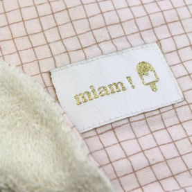 Serviette élastiquée à carreaux