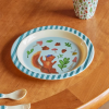 Assiette en mélaminé - Happy forest blue