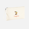 Trousse brodé personnalisable lapin carotte jaune