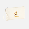 Trousse personnalisable lapin - fleurs orange