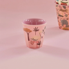 Petit gobelet en mélaminé jungle rose