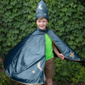 Cape de magicien bleue