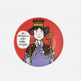 Assiette à dessert Prince : Je demande pour sortir de table