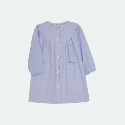 Ste Geneviève - Tablier école fille, col rond - Jean clair