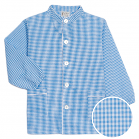 Institution Marmoutier - Tablier école garçon, col Mao – Vichy Ciel