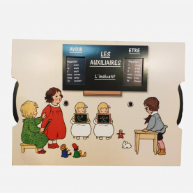 Disque éducatif  pour apprendre les auxiliaires de la marque Bobine Paris