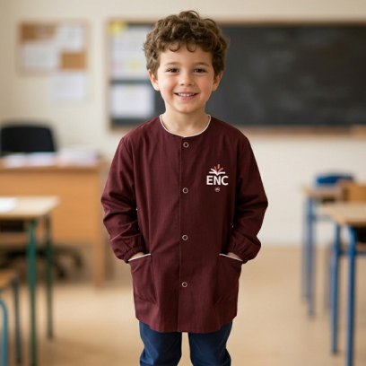 ENC, Blomet - Tablier à pressions mixtes, bordeaux