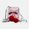 Sac à cordonnet  Rose - Cerise Pompon