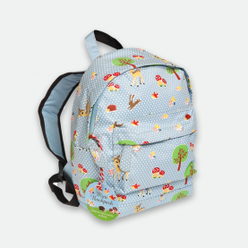 Sac à dos enfant maternelle motif Bambi, imprimé doux  et poétique, tissu léger et résistant, bretelles ajustables, lanière de portage et fermeture zippée. Idéal dès 2 ans pour la maternelle. 