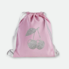Sac à cordonnet Rose - Cerise argent