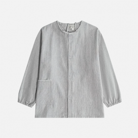 Tablier d'école gris Fred à pressions