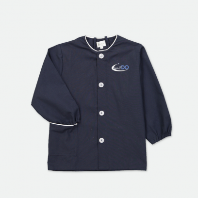 Saint Do - Tablier primaire avec écusson, court - Marine