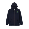 Saint-Louis Notre-Dame du Bel Air - Gilet à capuche, logo sérigraphie cœur et dos - Marine
