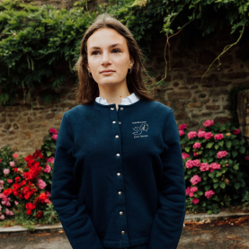 NOUVEAUTE - Ecole Notre Dame de Livry Gargan - Gilet pressions fille brodé au logo – Marine 	