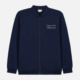 Gilet teddy zippé marine
