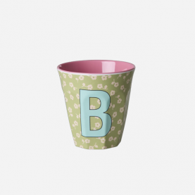 Gobelet Alphabet Lettre B fleurs