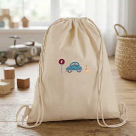 Sac de Gym brodé personnalisable - Voiture